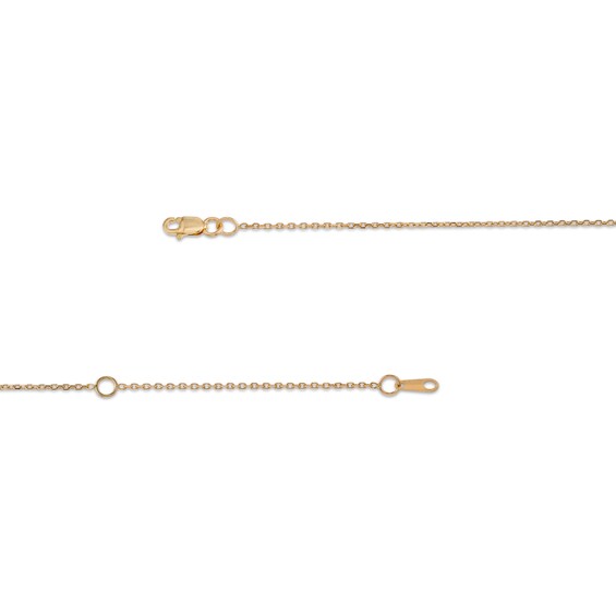 Oval Amethyst and Diamond Accent Tilted Drop Pendant in 10K Gold