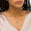 Thumbnail Image 2 of Emerald-Cut Ametrine and Diamond Accent Drop Pendant in 10K Gold