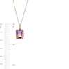 Thumbnail Image 2 of Emerald-Cut Ametrine and Diamond Accent Drop Pendant in 10K Gold
