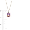 Thumbnail Image 3 of Emerald-Cut Ametrine and Diamond Accent Drop Pendant in 10K Gold