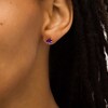 Thumbnail Image 2 of 6.0mm Amethyst Solitaire Stud Earrings in 10K Gold