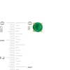 Thumbnail Image 2 of 6.0mm Emerald Solitaire Stud Earrings in 10K Gold