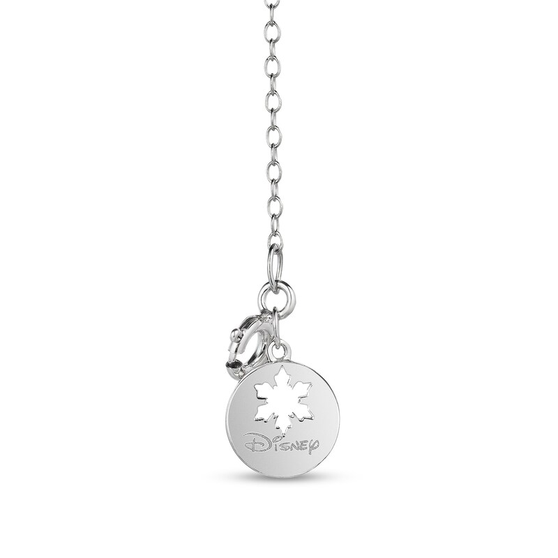 Main Image 4 of Enchanted Disney Elsa Swiss Blue Topaz and 1/6 CT. T.W. Diamond Snowflake Pendant and Earrings Set in Sterling Silver