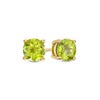 Thumbnail Image 1 of 6.0mm Peridot Solitaire Stud Earrings in 10K Gold