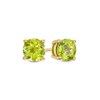 Thumbnail Image 0 of 6.0mm Peridot Solitaire Stud Earrings in 10K Gold