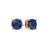 Thumbnail Image 1 of 6.0mm Blue Sapphire Solitaire Stud Earrings in 10K Gold