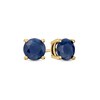 Thumbnail Image 0 of 6.0mm Blue Sapphire Solitaire Stud Earrings in 10K Gold