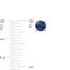 Thumbnail Image 3 of 6.0mm Blue Sapphire Solitaire Stud Earrings in 10K Gold