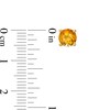Thumbnail Image 3 of 6.0mm Citrine Solitaire Stud Earrings in 10K Gold
