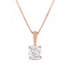 Thumbnail Image 1 of 1 CT. Diamond Solitaire Pendant in 14K Rose Gold (J/I3)