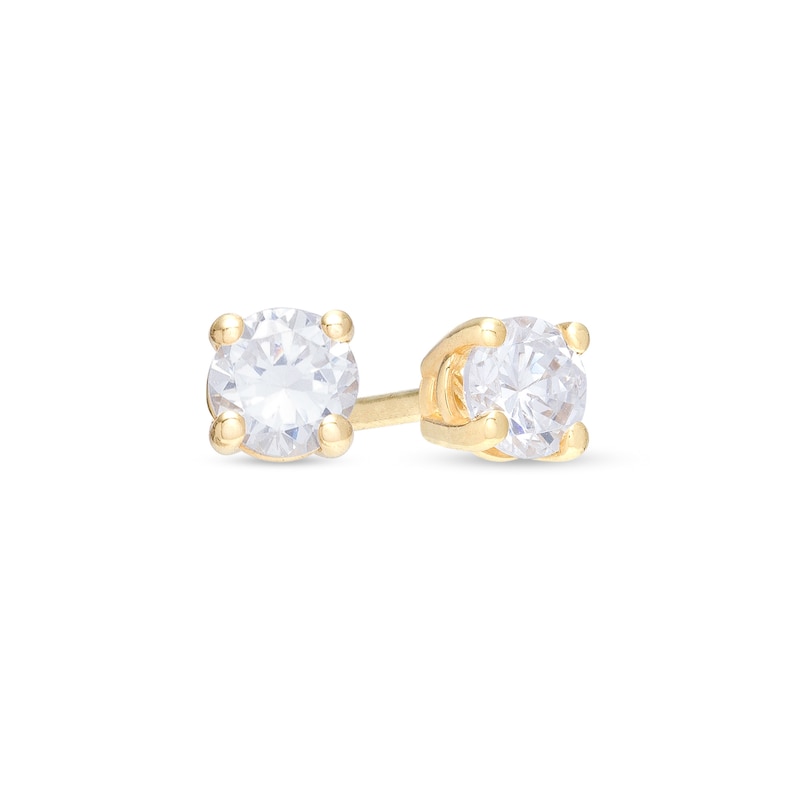 Main Image 1 of 1/3 CT. T.W. Diamond Solitaire Stud Earrings in 14K Gold (I/I2)
