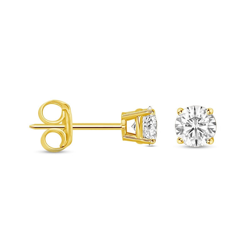 Main Image 1 of 1/2 CT. T.W. Diamond Solitaire Stud Earrings in 14K Gold (I/I2)