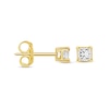 Thumbnail Image 1 of 1/2 CT. T.W. Princess-Cut Diamond Solitaire Stud Earrings in 14K Gold (I/I2)