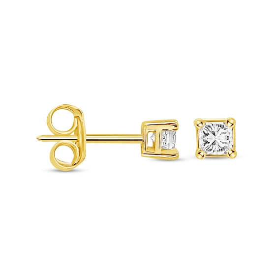1/2 CT. T.w. Princess-Cut Diamond Solitaire Stud Earrings in 14K Gold (I/I2)