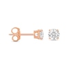 Thumbnail Image 1 of 1/2 CT. T.W. Diamond Solitaire Stud Earrings in 14K Rose Gold (I/I2)