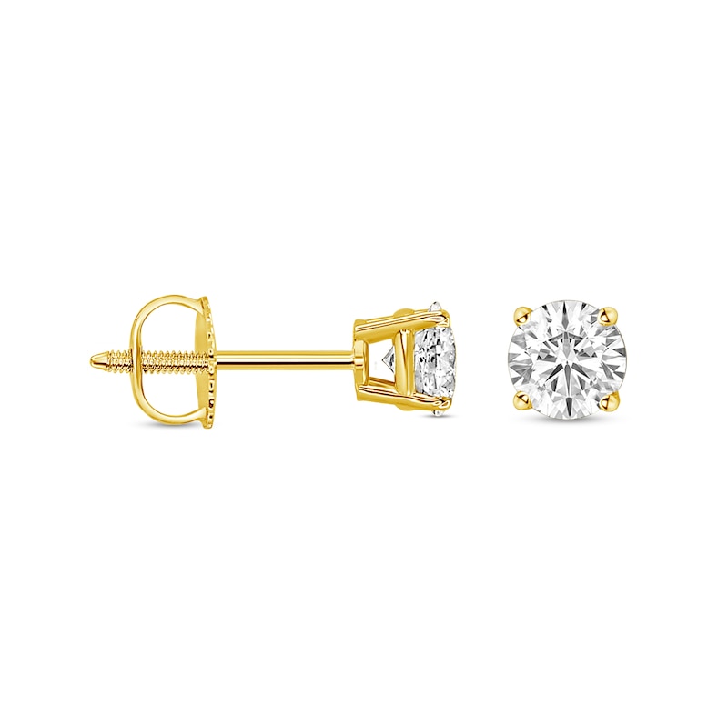 1 CT. T.W. Diamond Solitaire Stud Earrings in 14K Gold (I/I2)