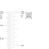 Thumbnail Image 3 of 1 CT. T.W. Princess-Cut Diamond Solitaire Stud Earrings in 14K Gold (I/I2)
