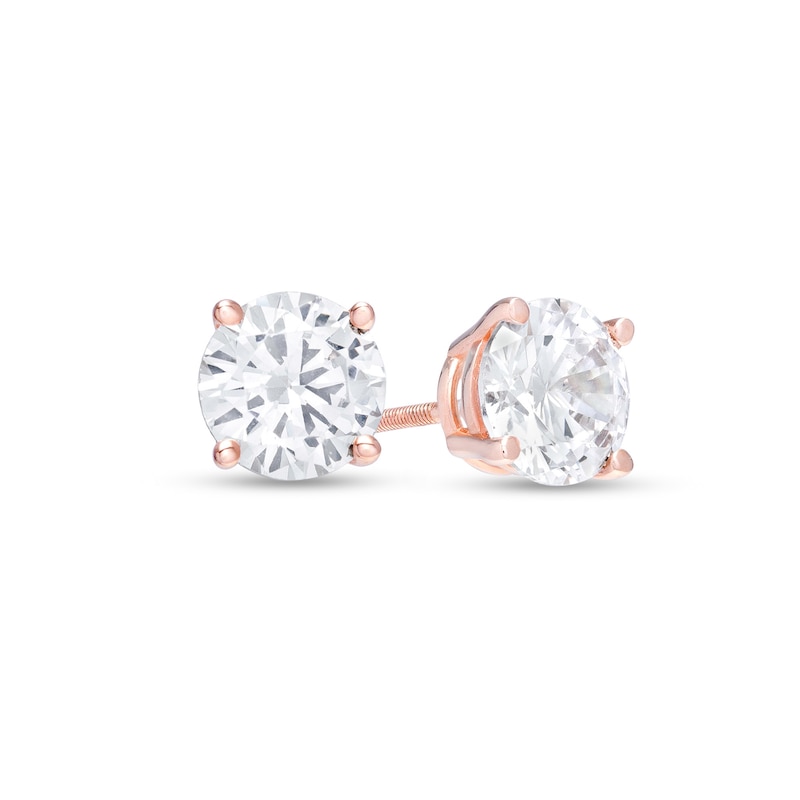 Main Image 1 of 2 CT. T.W. Diamond Solitaire Stud Earrings in 14K Rose Gold (I/I2)