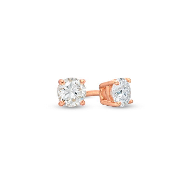 Main Image 1 of 1/3 CT. T.W. Certified Diamond Stud Earrings in 14K Rose Gold (I/I1)