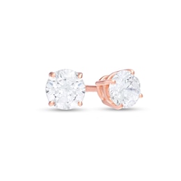 1/2 CT. T.W. Certified Diamond Stud Earrings in 14K Rose Gold (I/I1)