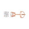 Thumbnail Image 1 of 1/2 CT. T.W. Certified Diamond Stud Earrings in 14K Rose Gold (I/I1)