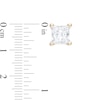 Thumbnail Image 3 of 1/2 CT. T.W. Certified Princess-Cut Diamond Stud Earrings in 14K Gold (I/I1)