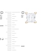 Thumbnail Image 2 of 1/2 CT. T.W. Certified Princess-Cut Diamond Stud Earrings in 14K Gold (I/I1)