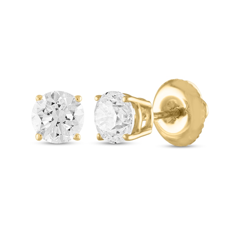 Main Image 1 of 3/4 CT. T.W. Certified Diamond Stud Earrings in 14K Gold (I/I1)