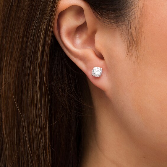 2 CT. T.w. Certified Lab-Grown Diamond Solitaire Stud Earrings in 14K White Gold (F/Si2)