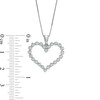 Thumbnail Image 3 of 1/2 CT. T.W. Certified Lab-Created Diamond Heart Pendant in 14K White Gold (F/SI2)