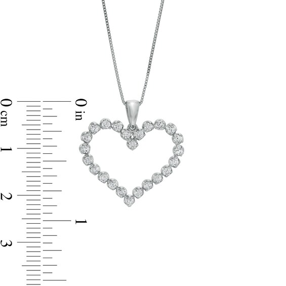 1/2 CT. T.w. Certified Lab-Grown Diamond Heart Pendant in 14K White Gold (F/Si2)