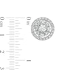 Thumbnail Image 2 of 2 CT. T.W. Certified Lab-Created Diamond Open Frame Stud Earrings in 14K White Gold (F/SI2)