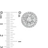 Thumbnail Image 3 of 2 CT. T.W. Certified Lab-Grown Diamond Open Frame Stud Earrings in 14K White Gold (F/SI2)