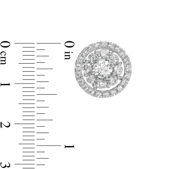 2 CT. T.w. Certified Lab-Grown Diamond Open Frame Stud Earrings in 14K White Gold (F/Si2)