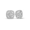 Thumbnail Image 1 of 2 CT. T.W. Certified Lab-Grown Diamond Cushion-Shaped Frame Stud Earrings in 14K White Gold (F/SI2)
