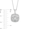 Thumbnail Image 3 of 1-1/2 CT. T.W. Certified Lab-Grown Diamond Cushion-Shaped Frame Pendant in 14K White Gold (F/SI2)