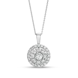 1-1/2 CT. T.W. Certified Lab-Grown Diamond Frame Pendant in 14K White Gold (F/SI2)