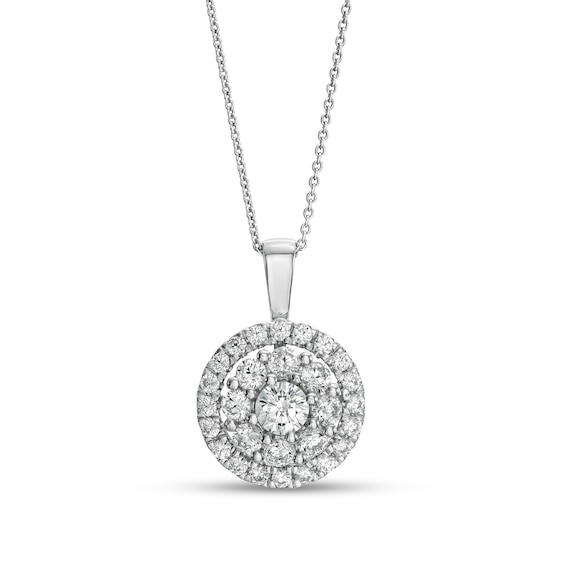 1-1/2 CT. T.w. Certified Lab-Grown Diamond Frame Pendant in 14K White Gold (F/Si2)