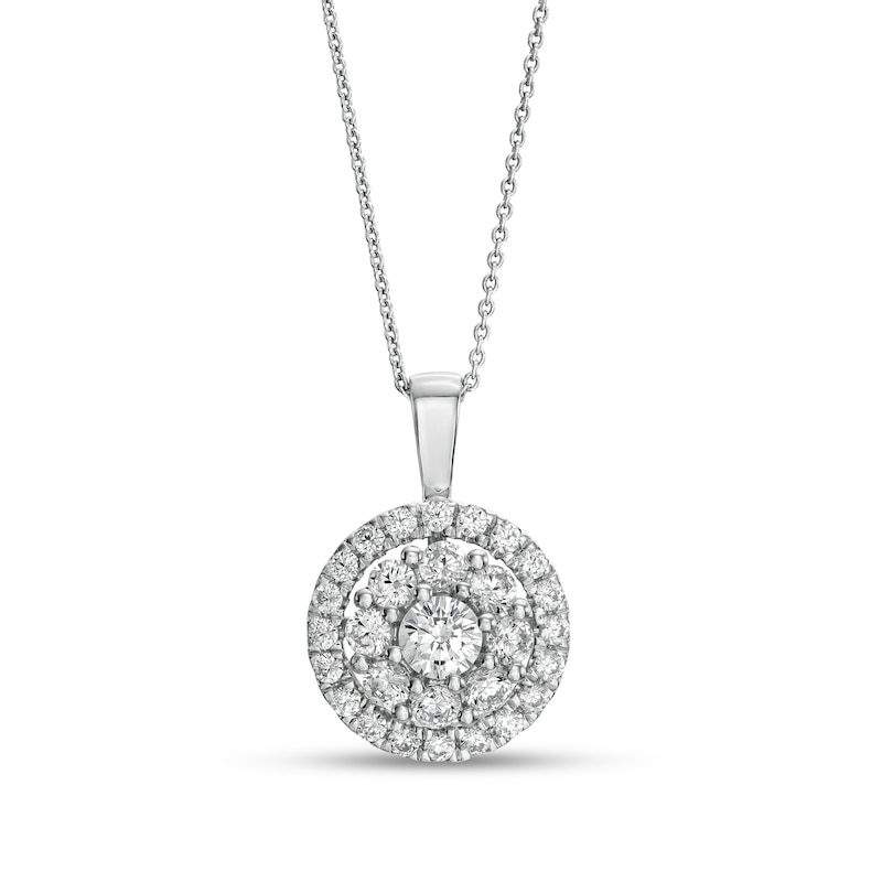 1-1/2 CT. T.W. Certified Lab-Created Diamond Frame Pendant in 14K White Gold (F/SI2)