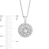 Thumbnail Image 2 of 1-1/2 CT. T.W. Certified Lab-Created Diamond Frame Pendant in 14K White Gold (F/SI2)