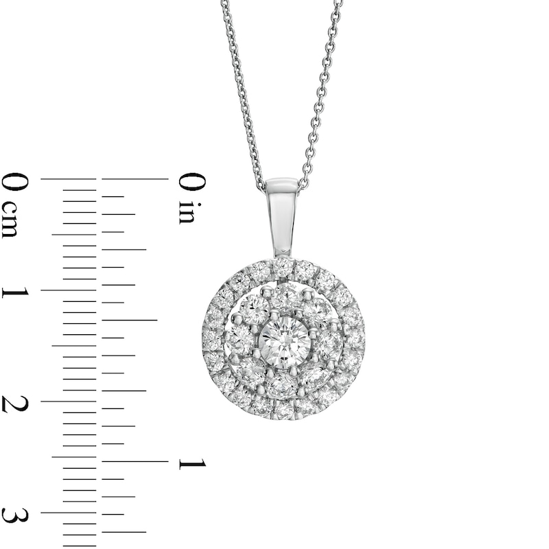 1-1/2 CT. T.W. Certified Lab-Created Diamond Frame Pendant in 14K White Gold (F/SI2)