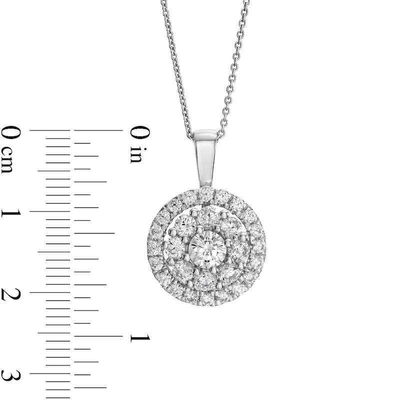 Main Image 3 of 1-1/2 CT. T.W. Certified Lab-Grown Diamond Frame Pendant in 14K White Gold (F/SI2)