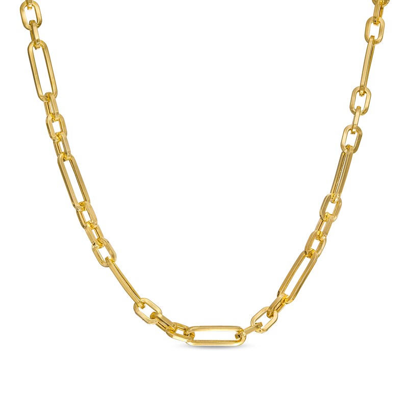 3.9mm Hollow Paper Clip Chain Necklace in 14K Gold 20" Zales
