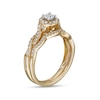 Thumbnail Image 3 of 1/2 CT. T.W. Diamond Frame Twist Shank Bridal Set in 10K Gold (I/I2)