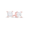 Thumbnail Image 1 of 1/3 CT. T.W. Princess-Cut Diamond Solitaire Stud Earrings in 14K Rose Gold (I/I2)