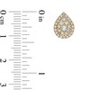 3/4 CT. T.W. Composite Pear-Shaped Diamond Frame Stud Earrings in 10K Gold