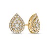1 CT. T.W. Composite Pear-Shaped Diamond Frame Stud Earrings in 10K Gold