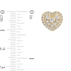 Thumbnail Image 2 of 1 CT. T.W. Composite Heart-Shaped Diamond Frame Stud Earrings in 10K Gold