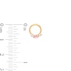 Thumbnail Image 2 of Child's Marquise Pink Cubic Zirconia Hoop Earrings in 14K Gold
