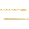 Thumbnail Image 2 of Child's 2.65mm Figaro Chain Bracelet in Hollow 14K Gold - 6"
